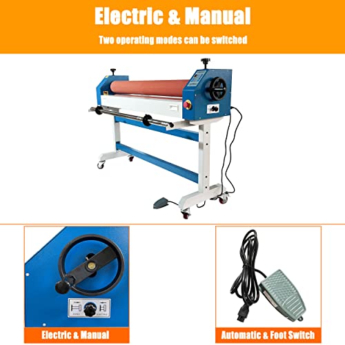 PreAsion 51 Inch Electric Manual Cold Roll Laminating Machine with Film - Commercial Grade