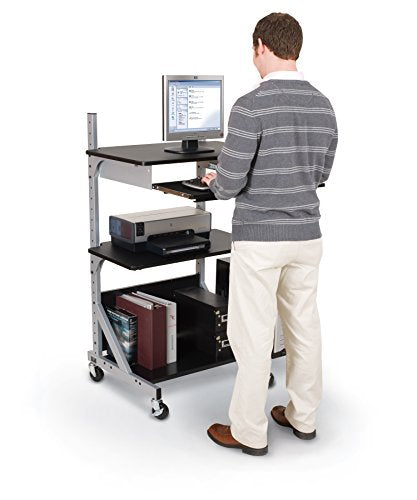 Balt 42551 Alekto Industrial Sit & Stand Workstation, 27.5" - 52.5"H x 30"W x 24"D