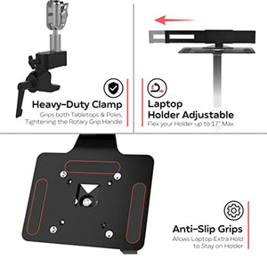 CTA Digital Laptop Security Arm - CTA Laptop Security Arm with VESA Mounting Base - Compatible with Any 9.5” – 17.5” Wide Laptop Computer