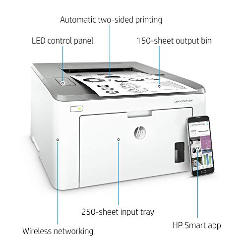 HP Laserjet Pro M118dw Wireless Monochrome Laser Printer with Auto Two-Sided Printing, Mobile Printing & Built-in Ethernet (4PA39A) (Renewed)