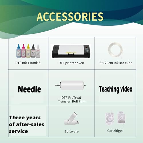 PUNEHOD A3+ DTF Printer L1800 for Fabrics, Leather, Toys, Swimwear, T Shirt