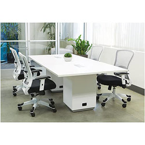 Generic Conference Room Table 8 ft White Modern Executive Rectangle Shaped - 96''L x 48''W x 30''H