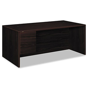 HON 10500 Series Large L or U 3/4-Height Pedestal Desk, 72w x 36d, Mahogany
