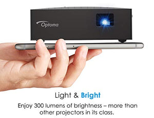 Optoma LV130 Mini Projector, Bright and Ultra Portable LED Cinema in Your Pocket, 4.5 Hour Built-in Battery, HDMI, USB, DLP Projector with Amazing Colors