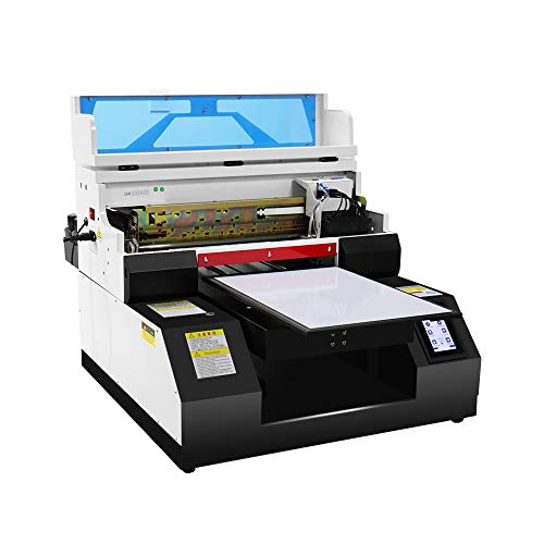 Full Automatic A4 UV Printer Flatbed Small UV Printers with RIP 9.0 for Phone Case, Bottle, Pen, Lighter, Acrylic, Wood, Glass (with Hard UV Ink)