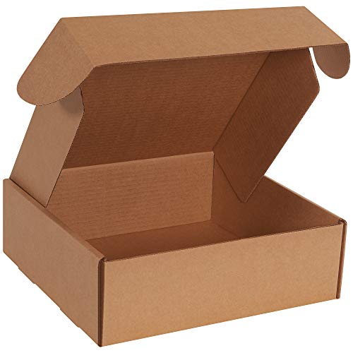 BOX USA BMFL12124K Deluxe Literature Mailers, 12" x 12" x 4", Kraft (Pack of 50)