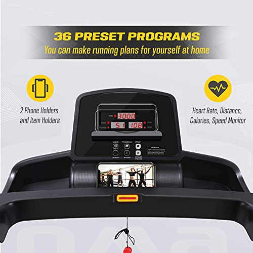 OMA Treadmills for Home 5108EB, Max 2.25 HP Folding Incline Treadmills for Running and Walking Jogging Exercise with 36 Preset Programs, Tracking Pulse, Calories - 2021 Updated Version (Renewed)