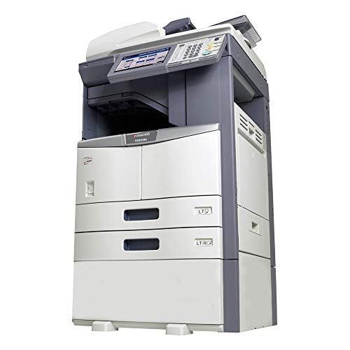 Toshiba E-STUDIO 356 Black and White MFP Copier/Printer/Scanner All-in-One - 11x17, 35ppm, Copy, Print, Scan, Network, Duplex, USB, 2 Trays and Cabinet (Certified Refurbished)
