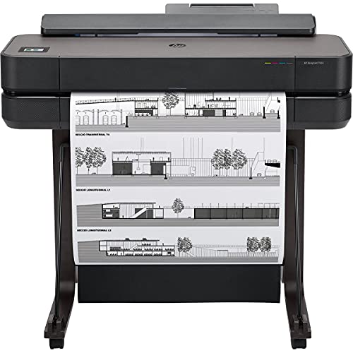 HP DesignJet T650 Large Format Plotter Printer, 24&quot Plotter Paper Roll 24" x150'