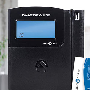 Pyramid TTEZEK TimeTrax Automated Swipe Card Time Clock System with Software, Black