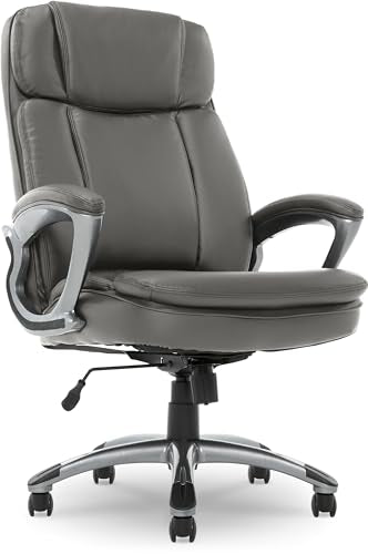 Serta Fairbanks Big and Tall High Back Executive Office Gaming Chair, Gray