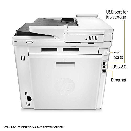 HP Laserjet Pro M477fdn Multifunction Color Laser Printer with Built-in Ethernet & Duplex Printing (CF378A) (Renewed)