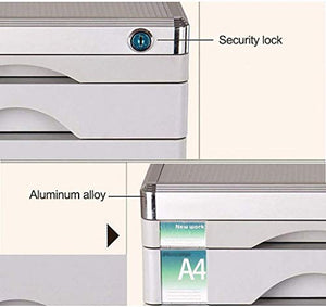 WASHLA Lockable Desktop Drawer Organizer White Label Cabinet