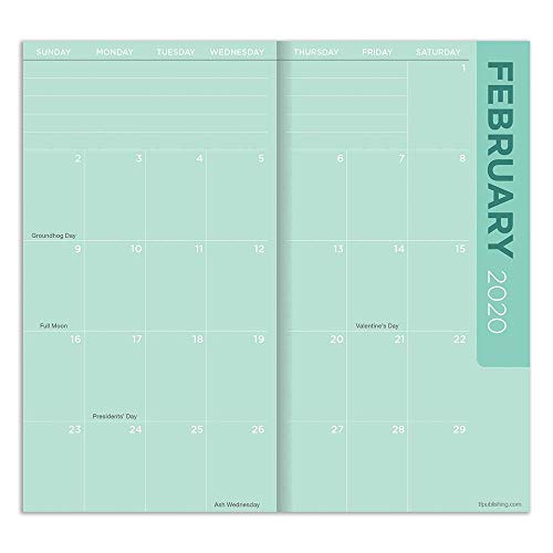 2020-2021 Printed Bouquet 2-Year Small Pocket Planner Calendar