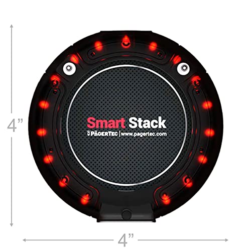 Pagertec Coaster Paging System for Restaurants, Hospitals & Hotels | 1 Transmitter, 2 Charging Bases, 30 Long Range Pagers | Up to 2 Miles Range