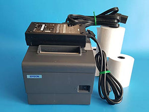 Epson TM-T88IV Model M129H - Dark Gray POS Thermal Receipt Printer USB Port with Epson PS-180 Power Supply & 3 Rolls of Receipt Paper - (Renewed)