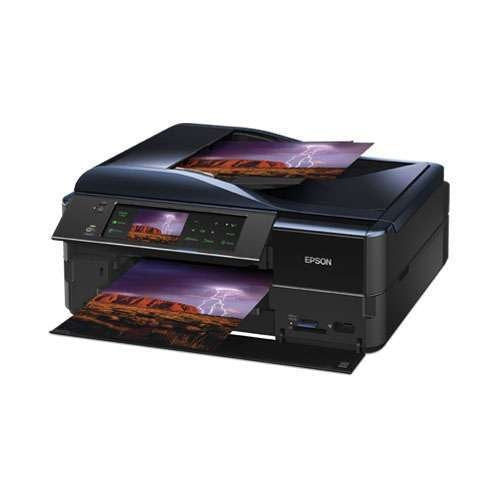 Epson Artisan 837 USB/Ethernet/Wireless-N Color Inkjet Scanner Copier Fax Photo Printer w/Card Reader & 3.5" LCD (Black)
