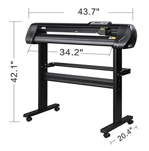 TUFFIOM 34Inch Bundle Vinyl Cutter Machine，LCD Display Vinyl Printer, Manual Plotter Cutter Sign Cutting Tools，with Signmaster Software Making Machine for Design and Cut with Supplies