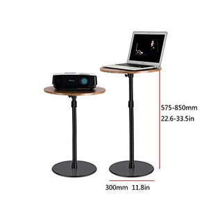 SUNESA Projector Laptop Stand with DJ Equipment Holder - Height Adjustable Floor Stand (Black)