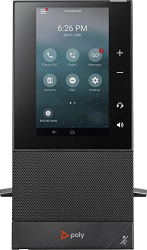 Plantronics Poly CCX 500 IP Phone with Handset - Open SIP - Acoustic Fence & NoiseBlockAI - 5' Multi-Touch LCD - Bluetooth & USB Ports - Zoom Compatible