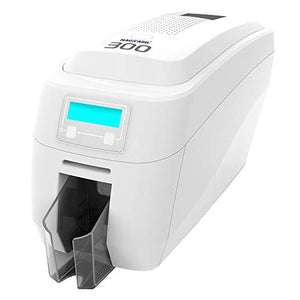 Magicard 300 ID Card Printer System w/ 300 Print YMCKO Ribbon, 300 Premium PVC AlphaCard Cards, and AlphaCard ID Suite Software (PC) (Single Sided, PVC Cards)