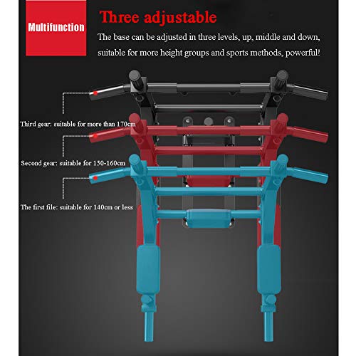 ZGYQGOO Multi Wall Mount Pull Up Bar, Height Adjustable Pull-Up Bar Multi Grip Strength Training Equipment for Home Gym 880 LB Weight Capacity