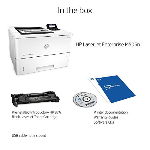 HP LaserJet Enterprise M506dn Laser Printer with Built-in Ethernet & Duplex Printing (F2A69A)