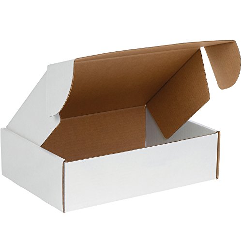 "Aviditi White Deluxe Literature Mailing Boxes, 24" x 18" x 6", Pack of 25, Crush-Proof, For Shipping, Mailing and Storing", oyster white