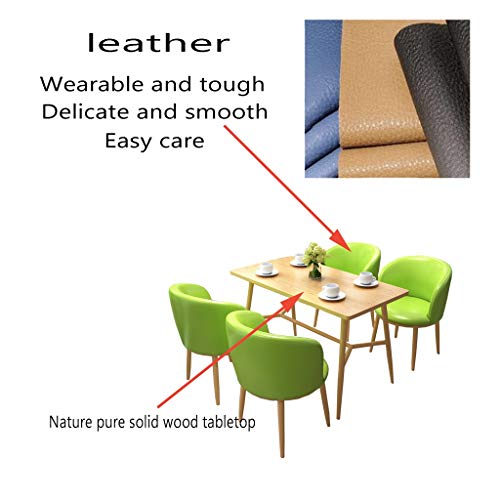 BHH Table and Chair Set of 5 - Modern Leisure Cafe Combination in Green/Gray/Blue