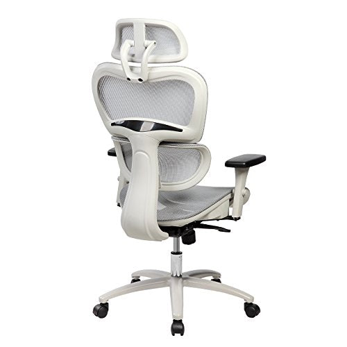 Techni Mobili High Back Mesh Office Executive Chair with Neck Support. Color: Grey