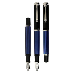 Pelikan 805 Blue Series Fountain Pen - Blue/Black, Fine Nib 933622