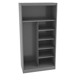 Tennsco Commercial Storage Cabinet - Medium Gray, 72"H x 36"W x 24"D - Assembled