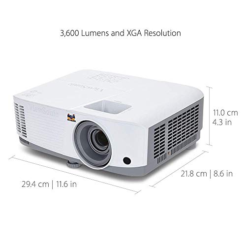 ViewSonic 3600 Lumens XGA High Brightness Projector Projector for Home and Office with HDMI Vertical Keystone and 1080p Support (PA503X) (Renewed)