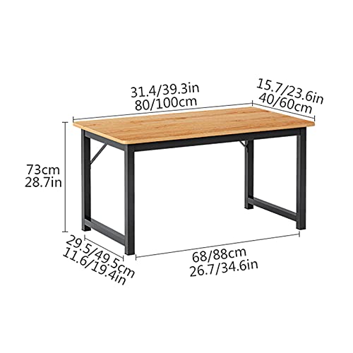 Modern Simple Style Computer Desk 29.6 Inches High Industrial Study Writing Table - White 1 Meter