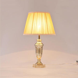505 HZB Crystal Lamp European Bedroom Bedside Lamp Room Study Lamps (Size : M3361cm)