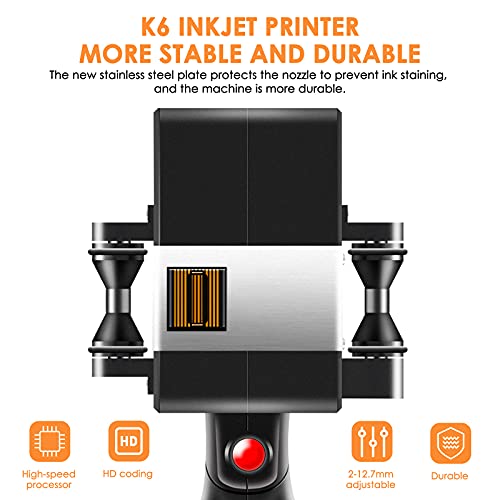 Kacsoo Handheld Inkjet Printer, Smart Portable Quick-Drying with 4.3 Inch Touch Screen, High Definition Label Printer for Trademark, Logo, Label, QR Code Print(Shiped in US, 5-10 Days Delivery)