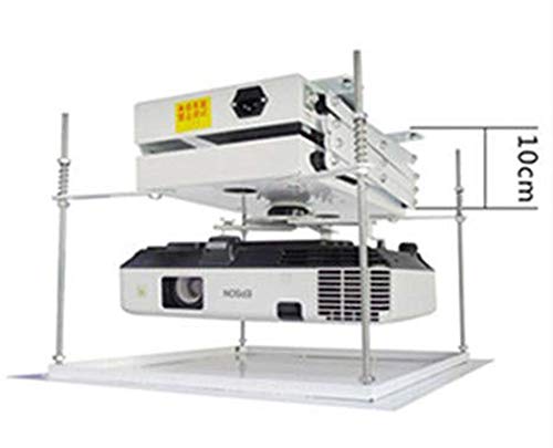 CGOLDENWALL Electric Projector Lift Motorized Projector Mount Projector Hanger Electric Ceiling Mount Bracket for Cinema Hall School Max Load 20kg/ Base Plate 600X600mm (Running Distance: 0.7 M)