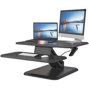 RMENST Height Adjustable Standing Desk Converter - Sit-Stand Computer Workstation for Home & Office