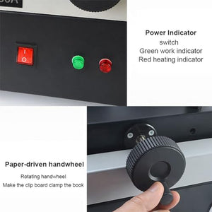 None A4 Desktop Binding Machine, Hot Melt Glue Book Paper Binder - Office Wireless Book Binder