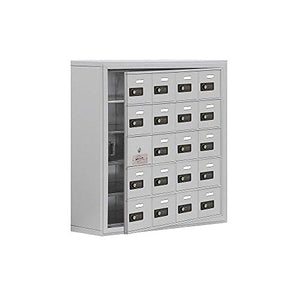 Salsbury 19158-20ASC 30.5 x 31 x 9.25 in. Cell Phone Storage Locker with Front Access Panel - Surface Mounted44; Resettable Combination Locks - Aluminum