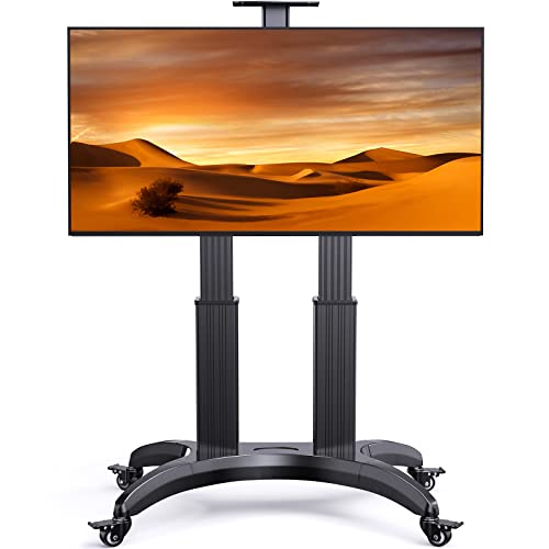 Perlegear Heavy-Duty Mobile TV Stand for 55-90 inch TVs up to 125 lbs