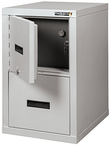 Fire Resistant File Cabinet - Light weight, fire rated, One file drawer & safe