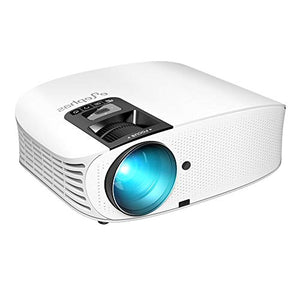 Projector, ELEPHAS [2018 Upgraded Version] 720P 200" LCD Video Projector Support HDMI VGA AV USB Micro SD Ideal for Home Theater Entertainment Party and Games, White