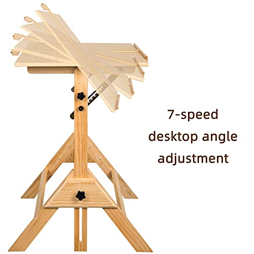 VejiA Drafting Table with Adjustable Height and Tiltable Tabletop