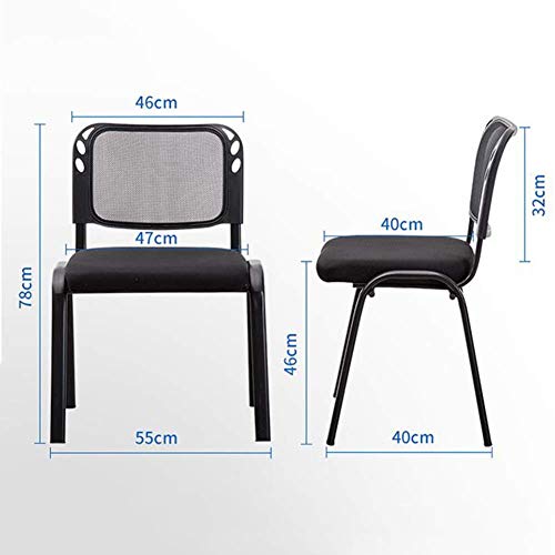 Heavy Duty Steel Framed Mesh Upholstered Stackable Meeting Chairs - Black
