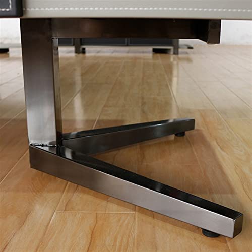 BinOxy Computer Desk with Storage Drawers - Gray Leather Writing Desk