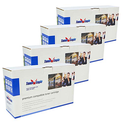 Toner Eagle Re-Manufactured 4-Color Toner Cartridge Compatible with HP Color Laserjet Enterprise M750 M750dn M750xh M750n CE270A CE271A CE272A and CE273A.