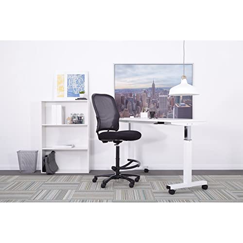 Space Seating Big and Tall Dual Layer AirGrid Drafting Chair, Black