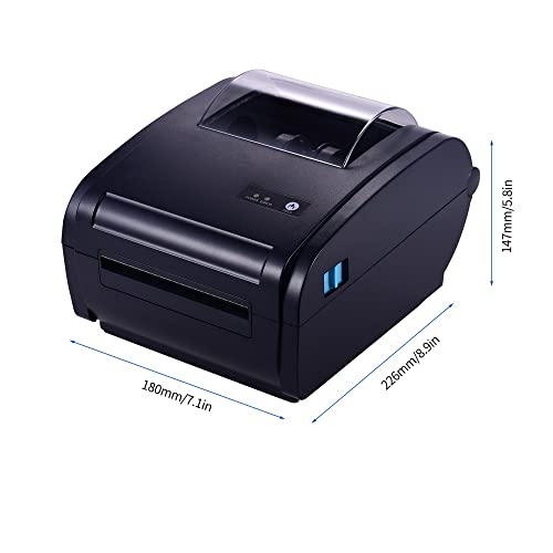 Thermal Label Printer for 4x6 Shipping Package Label USB&BT Connection 160mm/s Speed Max.110mm Paper Width