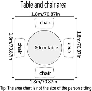 AkosOL Business Reception Room Table Set - Coffee Desk Set with Leisure Tables and Chairs - Brown